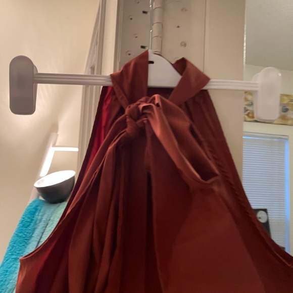 Rust Halter Neck Blouse - Picture 8 of 8